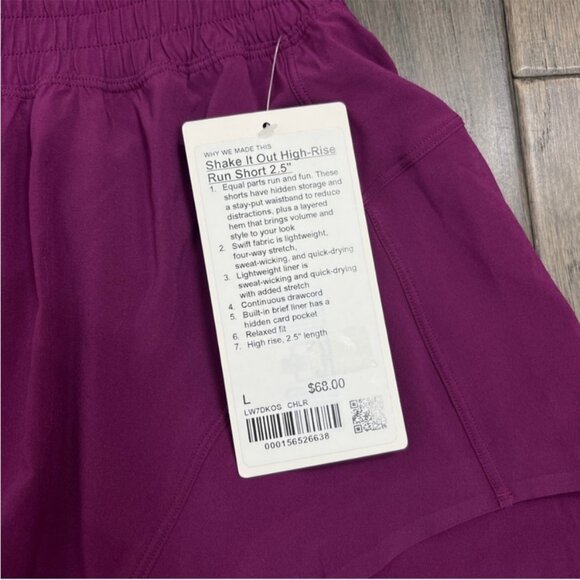 Lululemon NWT Shake It Out High-Rise Running Short 2.5" Chilled Grape - Picture 5 of 8